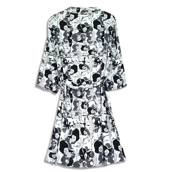 New Soybu Zen Women's Ultra Soft Three-quarter Sleeve Stretch Jersey Robe - Picture 3 of 6